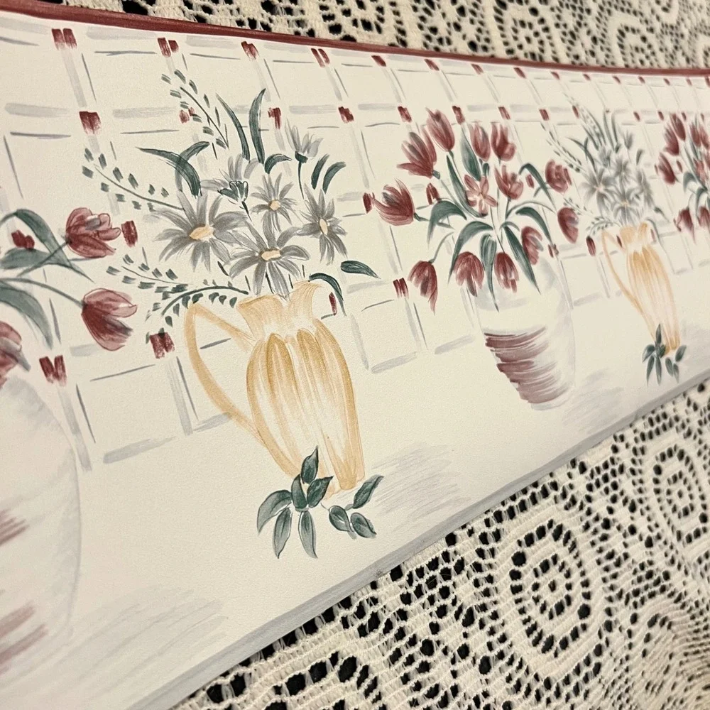 Vintage Floral Bouquet Wallborder | 1 Full Roll | Cottagecore